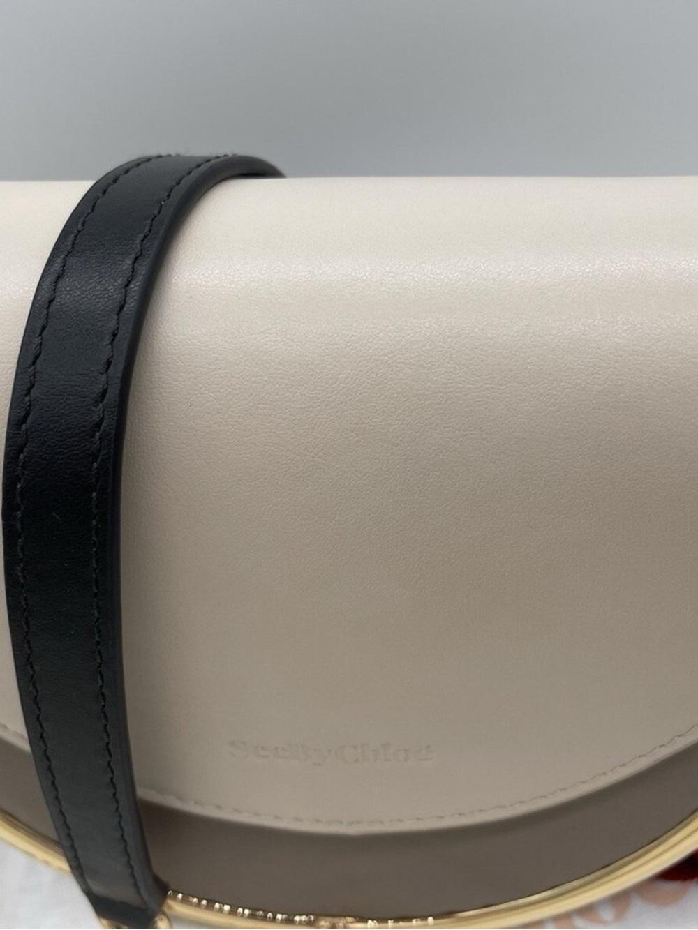 See by Chloé Gray & Taupe Mara Evening Bag